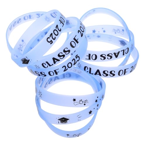 Abaodam 10 Stück Abschlussarmband Armbandbänder Partyarmbänder zum Abschluss Silikonarmbänder für Männer Handgelenksbänder Abschlussarmbänder aus Silikon Kieselgel von Abaodam