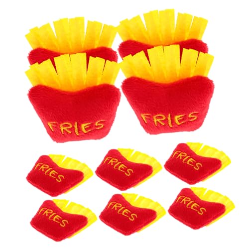 Abaodam 10 Stück Am Stiel Hundespielzeug Pommes Kostüm Für Erwachsene Pommes Pommes-Frites-kostüm Für Buntstift Hut Mini- -Essen Bratkostüm Ketchup-Hut Plüsch von Abaodam