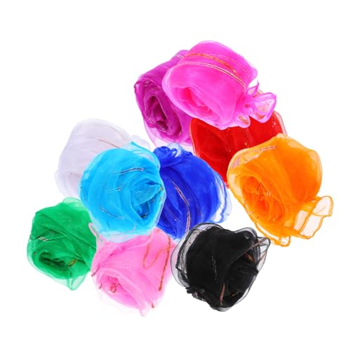 Abaodam 10 Stück Bunte Tanzschals für Teiliges aus Chiffon für Kindergartenaufführungen Jonglieren und Kreative Spiele Hautfreundliches Material Vielseitig Einsetzbar von Abaodam