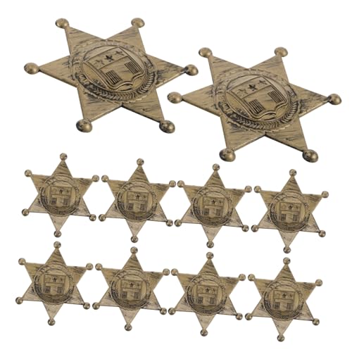 Abaodam 10 Stück Cowboy Kostüm Für Jungen Western Cowboy Anstecker Wild West Abzeichen Cowgirl Foto Requisite Cowboy Party Spiele Cowboy Kostüm Abzeichen Western Cowboy Party von Abaodam