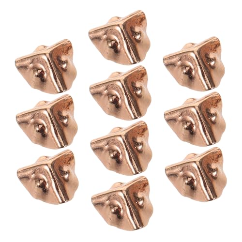 Abaodam 10 Stück Eckumrandungen Für Mini Koffer Für DIY Puppenhaus Zubehör Metallbox Fußabdeckungen Für Dekorative Mini Boxen Eckumrandungen Für Schmuckkoffer von Abaodam