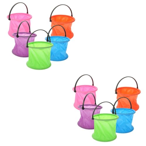 Abaodam 10 STK Eimer Foldable Bucket wassercontainer sandwanne lackwanne putzkübel spielzeugtonne Water Container klein Wasserbehälter Gemüse Zubehör Kind Wäschewanne PVC von Abaodam