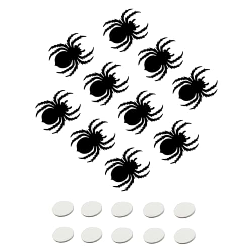 Abaodam 10 Stück Filz Spinnen Patch Dekorationen Nagelaufkleber Halloween Fensterdekoration Halloween Fensteraufkleber Halloween Aufkleber Dekoration Fensteraufkleber Für Halloween von Abaodam