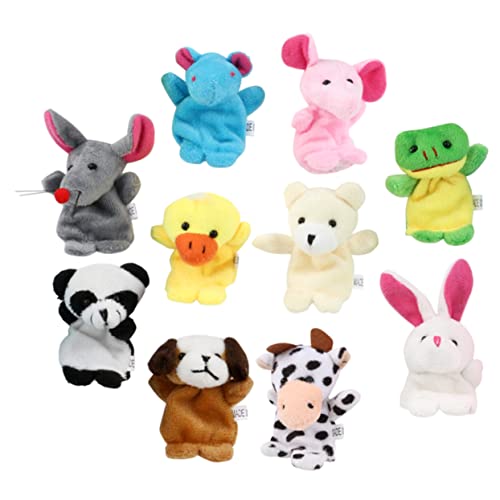 Abaodam 10 Stück Fingerpuppe interaktives kindergeburtstags mitgebsel für Kleinkinder Finger Puppets Puppenspielzeug zum Geschichtenerzählen Handpuppen für Stoff von Abaodam