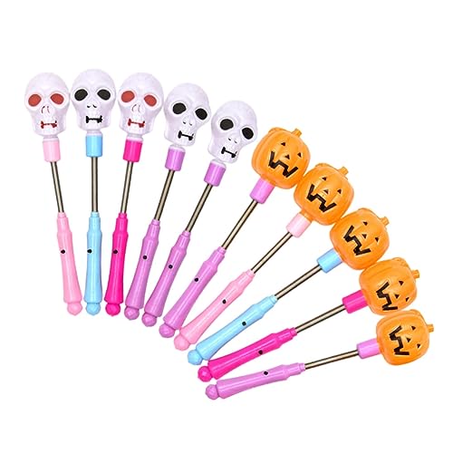 Abaodam 10 Stück Geister Leuchtstab halloween leuchtstab halloween beleuchtung glowingtoy Leuchtstab-Set Halloween- geformt leuchtstäbe Kürbis Leuchtstab Halloween-Leuchtstab von Abaodam