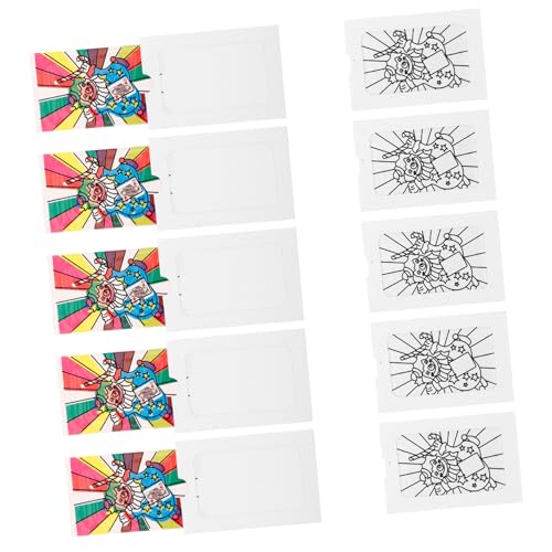 Abaodam 10 Stück Geisterspinne zauberkarten Halloween Spielkarten für Farbwechselnde Spielkarten Bausatz Party kleine Rätsel für Aquarell-Malbuch eigen Plastik von Abaodam