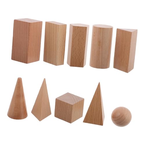 Abaodam 10 Stück Geometrisches Modell Geometrie Bausteine ​​Feste Geometrie Blöcke Aktivitätswürfel Formspielzeug Geometrische Körper Für Den Unterricht Geometrie Formspielzeug Mathe von Abaodam