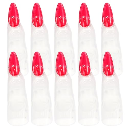 Abaodam 10 Stück Halloween-Hexenfinger Aus Kunststoff Gefälschte Fingerzeiger Zum Lesen Von Nagelabdeckungen Für Halloween-Cosplay-Partykostüm Abaodam 10 Stück Halloween-Hexenfinger Aus Kunststoff Gefälschte Fingerzeiger Zum Lesen Von Nagelabdeckungen Für Halloween-Cosplay-Partykostüm von Abaodam