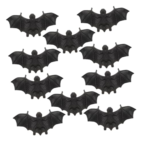 Abaodam 10 Stück Halloween Miniatur Fledermäuse Realistische Deko für Halloween und April Fool's Day für DIY Projekte und Streich Requisiten für Bars und Geisterhäuser Abaodam 10 Stück Halloween Miniatur Fledermäuse Realistische Deko für Halloween und April Fool's Day für DIY Projekte und Streich Requisiten für Bars und Geisterhäuser von Abaodam