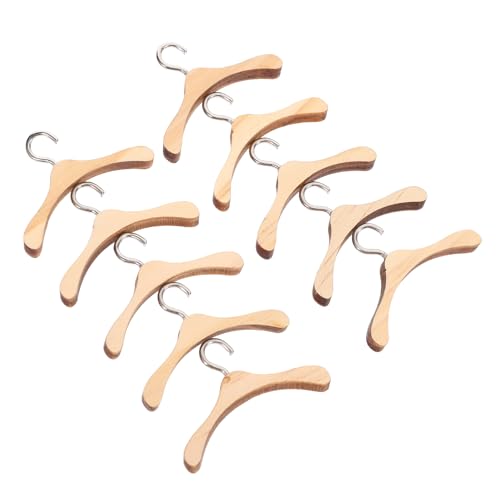 Abaodam 10 Stück Holz Kleiderbügel Für Puppen Puppenkleidung Mini Kleiderbügel Für Puppen Puppenhaus Puppenhaus Puppenkleidung Kleiderbügel Mini Puppenkleiderbügel Kleiderbügel von Abaodam