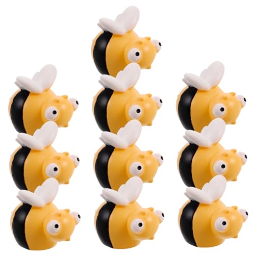 Abaodam 10 Stück Honigbienen aus Kunstharz zum Basteln Handgefertigte Bienenfiguren Dekorative Bienenfiguren Mini Bienen Figuren Bienen Handwerk kleine kleine Bienen zum Basteln von Abaodam