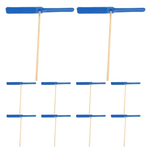 Abaodam 10 Stück Kinder Hand Helikopter Spielzeug Hand Reiben Fliegender Propeller Kunststoff Fliegender Hubschrauber Spielzeug Bambus Libelle Hand Reiben DIY Propeller Buntes von Abaodam