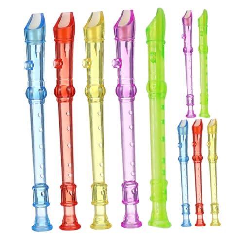 Abaodam 10 Stück Kinderspielspielzeug musikalische Blockflöte Blockflöteninstrument für Blockflöten Musikinstrumente Klarinette Kinderflöte Blockflöte für Plastik von Abaodam