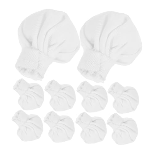 Abaodam 10 Stück Mini -Kochhut Mini-Imitationshüte Puppenbastelhüte Minihüte zum Basteln Zylinder Kleiner Hut Minihut für Haarschmuck Mini-Hüte Mini- zum Basteln Stoff Weiß von Abaodam