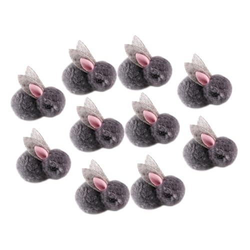 Abaodam 10 Stück Mini Plüschkaninchen Kleine DIY Hasen für Kleidung und Dekoration Hochwertige Bastelmaterialien für Kreative Projekte und Accessoires von Abaodam