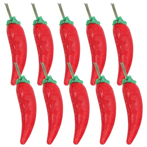 Abaodam 10 Stück Miniatur Chili Modell Teilig Realistische Gemüse Deko für Puppenhaus Zubehör Kreative Miniatur Simulation für Gemütliche Raumgestaltung und Innendekoration Abaodam 10 Stück Miniatur Chili Modell Teilig Realistische Gemüse Deko für Puppenhaus Zubehör Kreative Miniatur Simulation für Gemütliche Raumgestaltung und Innendekoration von Abaodam