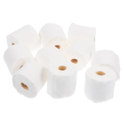 Abaodam 10 Stück Miniatur Modellröhren Papierpuppenhaus Plüsch Töpfchen Toilettenartikel Puppen Mikrotoilette Puppenhaus Babypuppenfiguren Badezimmer Kleines Mini Puppenhaus von Abaodam