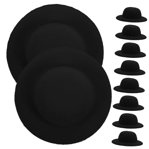 Abaodam 10 Stück Miniaturisierte Hüte Kleine Bastelaccessoires Imitation Puppenhüte für DIY Deko für Puppenhaus und Kreative Projekte von Abaodam