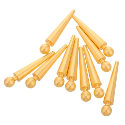 Abaodam 10 Stück Punktestifte für das Spiel Spielzubehör Brettspiel Zählstifte Zählpegs für Kartenspiele Zählpegs für Brettspiele Zubehör für Brettspiele Cribbage-Heringe Eisen Golden von Abaodam