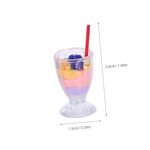 Abaodam 10 Stück Puppenhaus Miniatur Eisbecher Figuren Detailgetreue Mini Dessert Dekorationen für DIY Puppenhaus von Abaodam