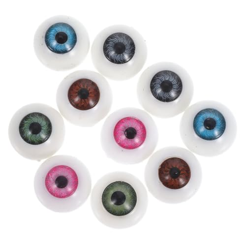 Abaodam 10 Stück Puppenkontaktlinse Tierspielzeugzubehör Puppenaugen Aus Kunststoff Zubehör Zur Maskenherstellung Basteln Sie Augen Für DIY Bären Sie Bastelzubehör Bastelzug Ball Plastik von Abaodam