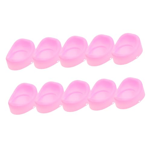 Abaodam 10 Stück Puppentöpfe Für Babys Mini Puppen Toilettenschüssel Mini Puppenhaus Zubehör Puppenhaus Mini Toilette Rosa Kunststoff von Abaodam