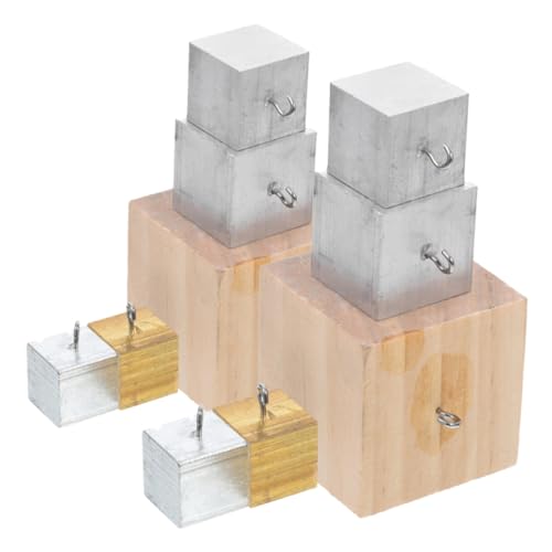 Abaodam 10 Stück Quader Eisendichtewürfel Würfeldichte Aluminium-Holzwürfel Würfel für wissenschaftliche Aktivitäten Dichtewürfel-Set Metalldichtewürfel Schwerkraftwürfel aus Metall Kupfer von Abaodam