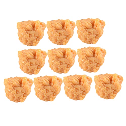 Abaodam Lebensechte Spielzeuge - 10 Stück Simulierte Chicken Nuggets Requisiten Für Fotografie Display von Abaodam