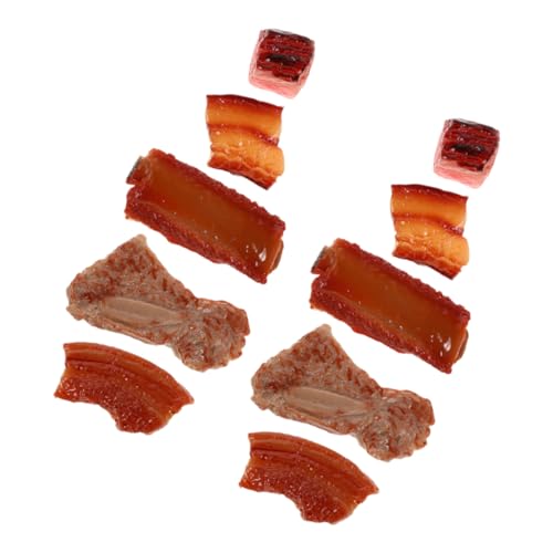 Abaodam 10 Stück Simulierte Rippchen Grill Schweinefleisch Künstliches Fleisch Modell Küchendekor Künstliches Gepökeltes Fleisch Gefälschtes Lebensmittelspielzeug Abaodam 10 Stück Simulierte Rippchen Grill Schweinefleisch Künstliches Fleisch Modell Küchendekor Künstliches Gepökeltes Fleisch Gefälschtes Lebensmittelspielzeug von Abaodam