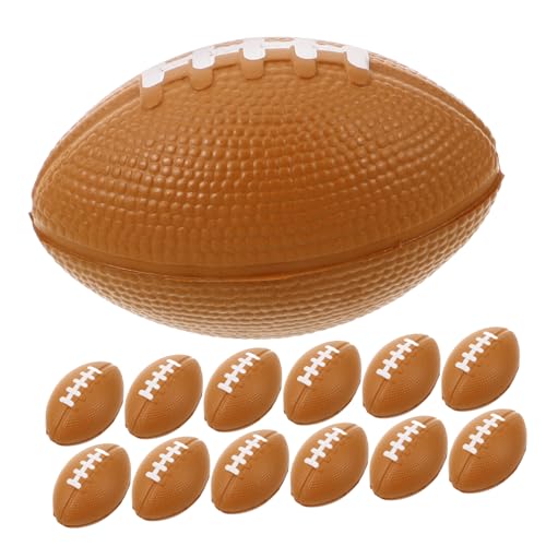 Abaodam 10 Stück Stressbälle Quetschspielzeug für Entspannung Mini Rugby Bälle für Partys Stressabbau Süßes Design Tragbar für Reisen und Geschenktüten von Abaodam