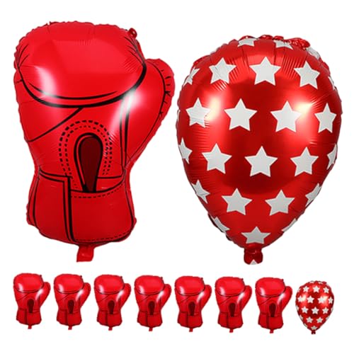 Abaodam 10 Stück Teiliges Boxing Party Dekorationsset Aluminium-folienballons in Boxhandschuhform Rote Sport-themen Geburtstagsdeko Einfach Aufzublasen Glänzend Robust für Wrestling-events Abaodam 10 Stück Teiliges Boxing Party Dekorationsset Aluminium-folienballons in Boxhandschuhform Rote Sport-themen Geburtstagsdeko Einfach Aufzublasen Glänzend Robust für Wrestling-events von Abaodam