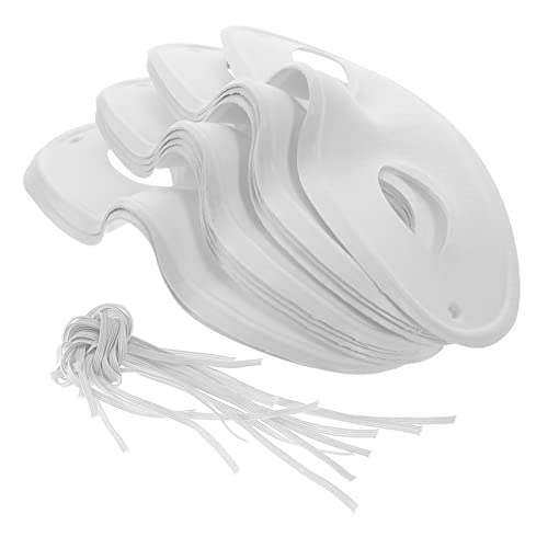 Abaodam 10 Stück Teiliges DIY Papiermasken zum Bemalen Leichte Umweltfreundliche Blanko Masken für Erwachsene für Fasching Party Cosplay Handbemalbare Tier und Fantasiemasken von Abaodam