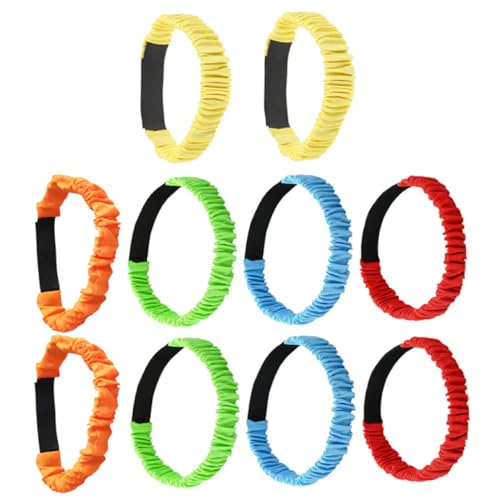 Abaodam 10 Stück Teiliges Elastische Leg Bands für Zweier dreibeinlauf Flexible Strapazierfähige Sportbänder in Leuchtenden Farben Bequemes Anlegen Geeignet für Teamwork training und von Abaodam