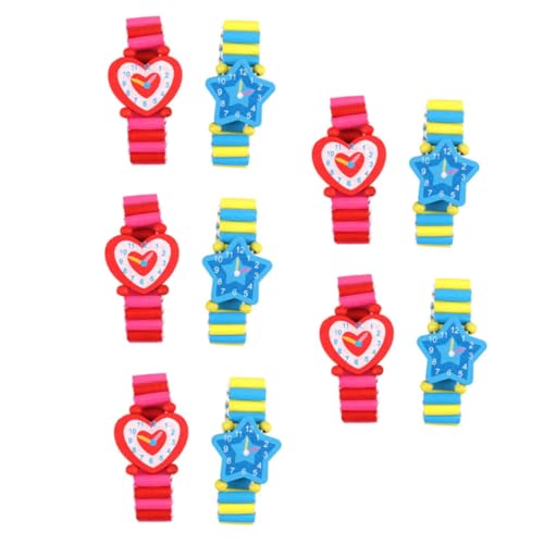 Abaodam 10 Stück Teiliges Holzspielzeug Bunte Cartoon Holzarmbanduhren mit Elastischem Band Umweltfreundlich Leicht und Langlebig Pädagogisch für Spielerisches Lernen und Eltern Junge Abaodam 10 Stück Teiliges Holzspielzeug Bunte Cartoon Holzarmbanduhren mit Elastischem Band Umweltfreundlich Leicht und Langlebig Pädagogisch für Spielerisches Lernen und Eltern Junge von Abaodam