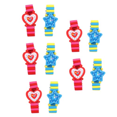 Abaodam 10 Stück Teiliges Holzspielzeug Lernuhr mit Elastischem Armband Umweltfreundliche Pädagogische Spieluhr für Jungen und Mädchen Langlebig und Sicher als zum Schulanfang Abaodam 10 Stück Teiliges Holzspielzeug Lernuhr mit Elastischem Armband Umweltfreundliche Pädagogische Spieluhr für Jungen und Mädchen Langlebig und Sicher als zum Schulanfang von Abaodam