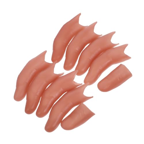 Abaodam 10 Stück Teiliges Künstliche Finger Cover Realistische Abnehmbare Daumenhüllen für Close-up Zaubertricks Filmrequisiten Halloween-kostümzubehör für Bühnenillusionen und von Abaodam