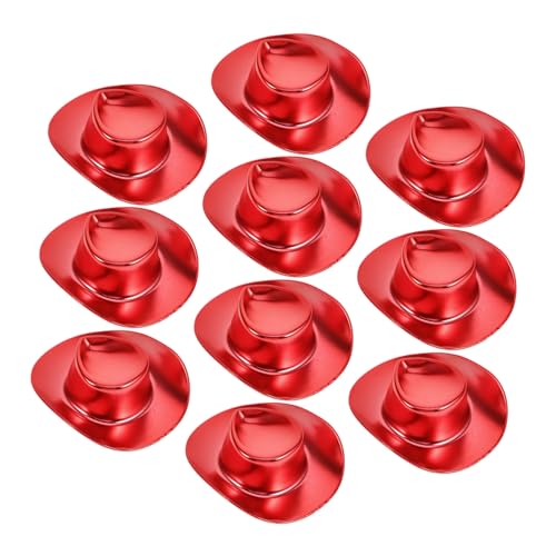 Abaodam 10 Stück Teiliges Mini Cowgirl Hut aus Langlebigem Material Wiederverwendbar und Komfortabel für DIY Puppenbekleidung und Kreative Bastelprojekte Geeignet als für Sammler von Abaodam