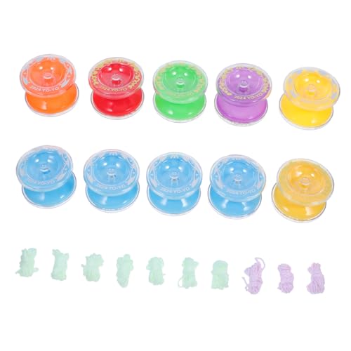 Abaodam 10 Stück Teiliges Mini Karotten Yoyo für Tragbare Interaktive Lernspielzeuge Fingerfertigkeit und Koordination für Jungen und Mädchen von Abaodam