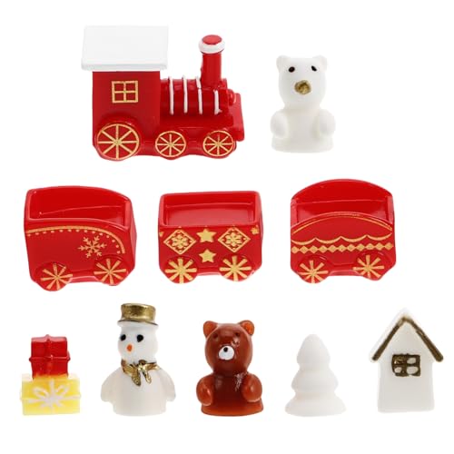 Abaodam 10 Stück Teiliges Mini Resin Zug Set DIY Weihnachtsdekoration Festival Tischornamente Wiederverwendbar Kreative Miniatur Landschaft unter Baum Dekoration Abaodam 10 Stück Teiliges Mini Resin Zug Set DIY Weihnachtsdekoration Festival Tischornamente Wiederverwendbar Kreative Miniatur Landschaft unter Baum Dekoration von Abaodam