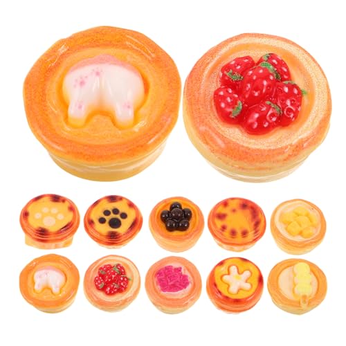 Abaodam 10 Stück Teiliges Miniatur-Dollhouse-küchenzubehör Realistische Mini-eierkuchen-Modelle aus Ungiftigem Harz Vielseitige Mini-Dessert-Dekoration für Puppenhaus-kochspiele und Abaodam 10 Stück Teiliges Miniatur-Dollhouse-küchenzubehör Realistische Mini-eierkuchen-Modelle aus Ungiftigem Harz Vielseitige Mini-Dessert-Dekoration für Puppenhaus-kochspiele und von Abaodam