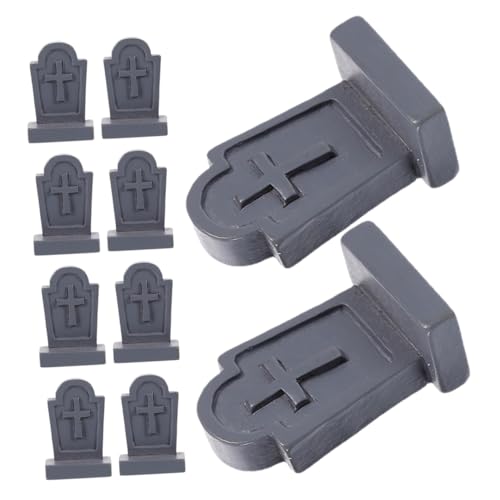 Abaodam 10 Stück Teiliges Miniatur Grabsteine aus Resin für Halloween Dekoration Handgefertigte Grabstein Formen für Puppenhaus für Friedhofs und Kreative Bastelprojekte Abaodam 10 Stück Teiliges Miniatur Grabsteine aus Resin für Halloween Dekoration Handgefertigte Grabstein Formen für Puppenhaus für Friedhofs und Kreative Bastelprojekte von Abaodam