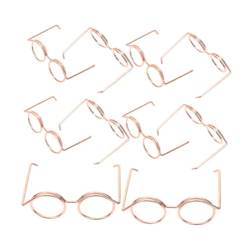 Abaodam 10 Stück Teiliges Miniatur Puppenbrillen aus Metall Roségoldfarbene Runde Rahmen ohne Gläser Dekorative Accessoires für Puppenkleidung und DIY Bastelprojekte Passend für Abaodam 10 Stück Teiliges Miniatur Puppenbrillen aus Metall Roségoldfarbene Runde Rahmen ohne Gläser Dekorative Accessoires für Puppenkleidung und DIY Bastelprojekte Passend für von Abaodam