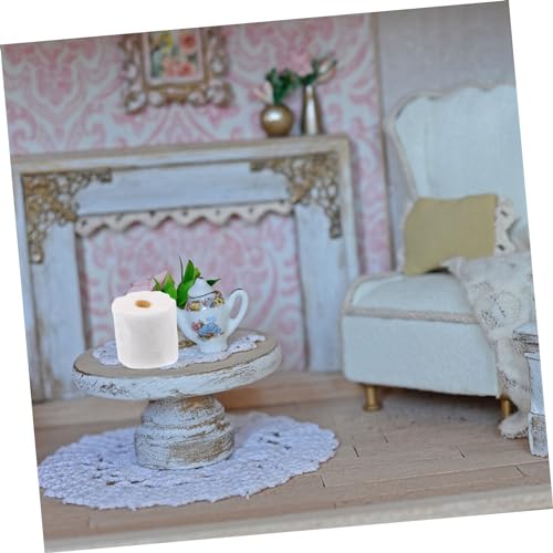 Abaodam 10 Stück Teiliges Miniatur Toilettenpapier Modell für Puppenhaus Detailgetreues Mini Badaccessoire Realistische Miniatur Deko für Schlafzimmer Kinderspielzeug und Tischdekoration von Abaodam