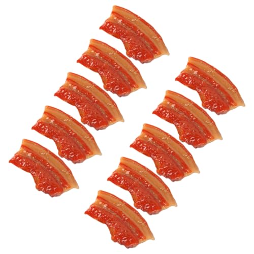 Abaodam 10 Stück Teiliges Realistisch Aussehendes Fake Meat Modell aus PVC und Resin Verschleißfest Korrosionsbeständig Dekorativ für Küche Hot Pot Restaurants Fotoshooting und von Abaodam