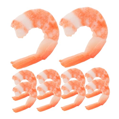 Abaodam 10 Stück Teiliges Realistisch Gestalteter Künstlicher Garnelen-anhänger aus Kunststoff Detailgetreue Simulation Gekochter Shrimps als Dekoration für Küche Party und Cosplay Abaodam 10 Stück Teiliges Realistisch Gestalteter Künstlicher Garnelen-anhänger aus Kunststoff Detailgetreue Simulation Gekochter Shrimps als Dekoration für Küche Party und Cosplay von Abaodam