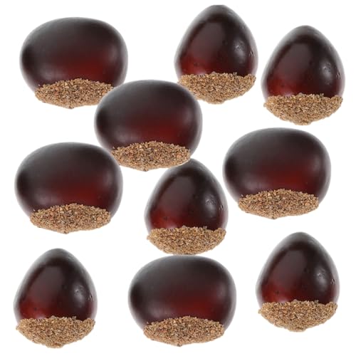 Abaodam 10 Stück Teiliges Realistisches Kastanien Deko Künstliche Nüsse Lebensechte Modelle Herbstliche und Partydekoration Vielseitig für Fotoaufnahmen und Gastronomie Geeignet Abaodam 10 Stück Teiliges Realistisches Kastanien Deko Künstliche Nüsse Lebensechte Modelle Herbstliche und Partydekoration Vielseitig für Fotoaufnahmen und Gastronomie Geeignet von Abaodam