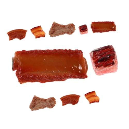 Abaodam 10 Stück Teiliges Realistisches Kunstfleisch Modell Künstliche Schweinerippen für Fotorequisiten Küchendekoration Party Displays Langlebiges für Kreative Kochspiele von Abaodam