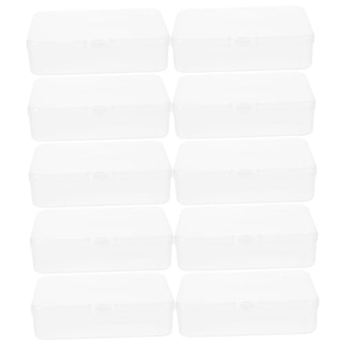 Abaodam 10 Stück Teiliges Transparentes Kartenaufbewahrungsset aus Robustem Kunststoff Kompakte Spielkartenhalter für Poker Trading Cards und Kleine Gegenstände Praktisches Storage Case von Abaodam