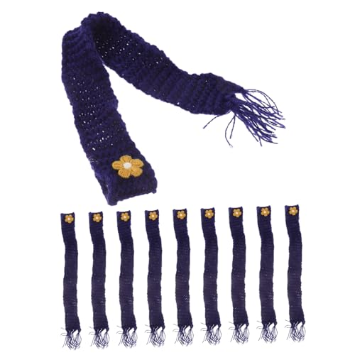 Abaodam 10 Stück Teiliges Verstellbarer Mini Strickschals aus Weichem Garn Dekoratives Puppenzubehör und Partydeko für DIY Projekte Vielseitig für Puppen Flaschen und Kleine Accessoires von Abaodam