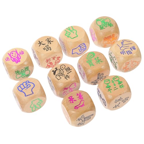 Abaodam 10 Stück Teiliges aus Holzspielwürfeln Bunte Handliche Würfel für Brettspiele Partyspiele und Familienfeiern für Spaß und Interaktion Abaodam 10 Stück Teiliges aus Holzspielwürfeln Bunte Handliche Würfel für Brettspiele Partyspiele und Familienfeiern für Spaß und Interaktion von Abaodam